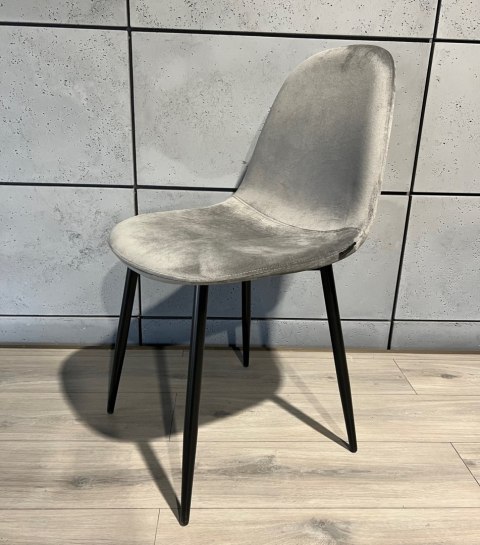 Krzesło tapicerowane GIULIA VELVET GREY Lugano