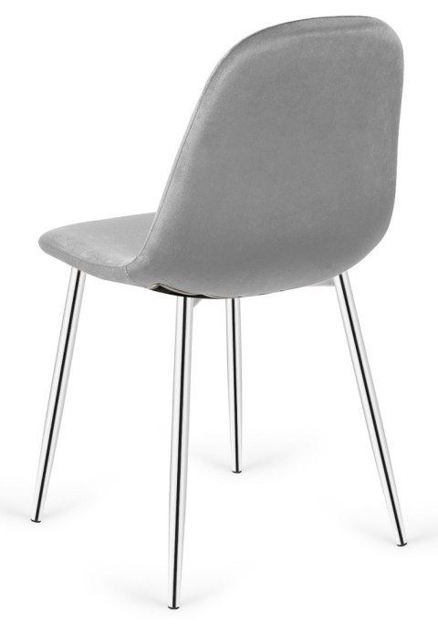 Krzesło tapicerowane GIULIA VELVET GREY SILVER Lugano Krzesło tapicerowane GIULIA VELVET GREY SILVER Lugano