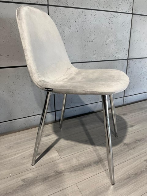 Krzesło tapicerowane GIULIA VELVET GREY SILVER Lugano Krzesło tapicerowane GIULIA VELVET GREY SILVER Lugano