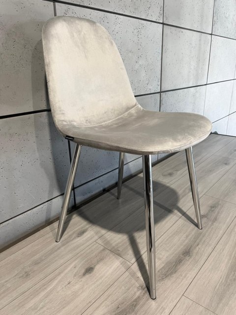 Krzesło tapicerowane GIULIA VELVET GREY SILVER Lugano Krzesło tapicerowane GIULIA VELVET GREY SILVER Lugano