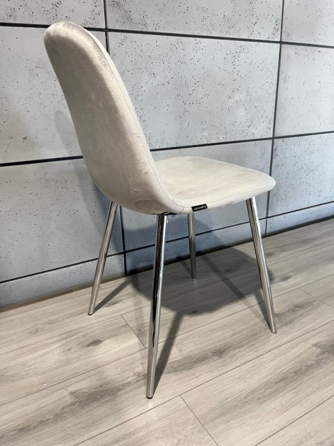 Krzesło tapicerowane GIULIA VELVET GREY SILVER Lugano Krzesło tapicerowane GIULIA VELVET GREY SILVER Lugano