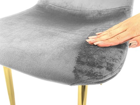 Krzesło tapicerowane GIULIA VELVET GREY SILVER Lugano Krzesło tapicerowane GIULIA VELVET GREY SILVER Lugano