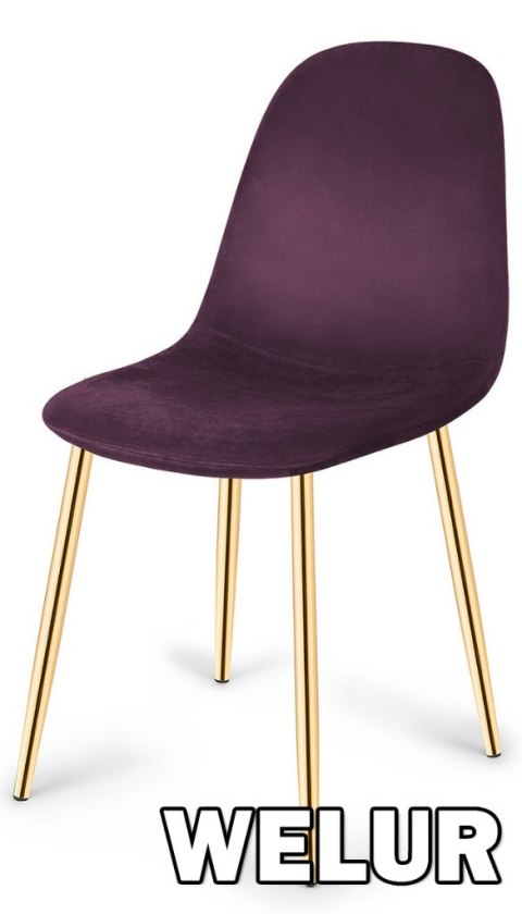 Krzesło tapicerowane GIULIA VELVET NIGHT GOLD Lugano