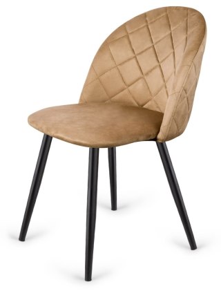 Krzesło tapicerowane GLORIA DIAMOND BEIGE VELVET Lugano