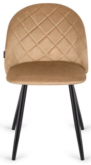 Krzesło tapicerowane GLORIA DIAMOND BEIGE VELVET Lugano
