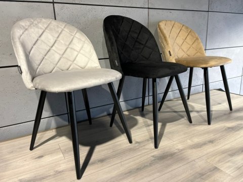 Krzesło tapicerowane GLORIA DIAMOND GREY VELVET Lugano