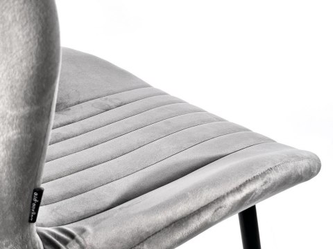 Krzesło tapicerowane MONTI VELVET GREY GOLD Lugano