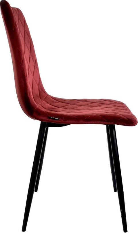 Krzesło tapicerowane SORANO VELVET BURGUNDY Lugano
