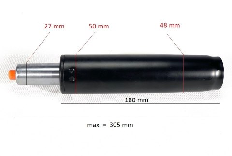 Siłownik fotela Chrom - skok 100 mm Prototype Siłownik fotela Chrom - skok 100 mm Prototype
