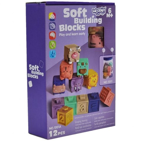 WOOPIE BABY Klocki Sensoryczne Układanka do Ściskania Dźwięk Nauka Liczenia 12 el. Woopie WOOPIE BABY Klocki Sensoryczne Układanka do Ściskania Dźwięk Nauka Liczenia 12 el. Woopie
