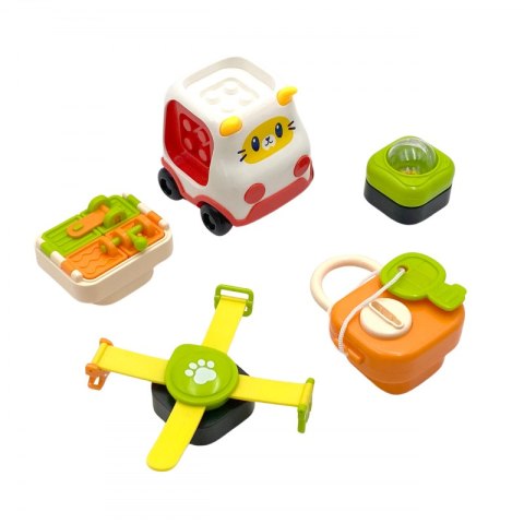 WOOPIE BABY Montessori Manipulacyjny Zestaw Konstrukcyjny Samochód Kotek 1 Woopie WOOPIE BABY Montessori Manipulacyjny Zestaw Konstrukcyjny Samochód Kotek 1 Woopie