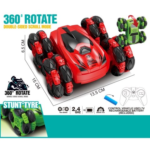 WOOPIE Zdalnie Sterowane Auto RC Akrobata Rotacja 360 z Pilotem 2,4 GHz Woopie