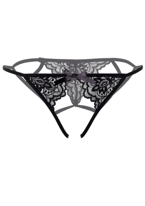 Inez strappy crotchless bikini Black Daring Intimates