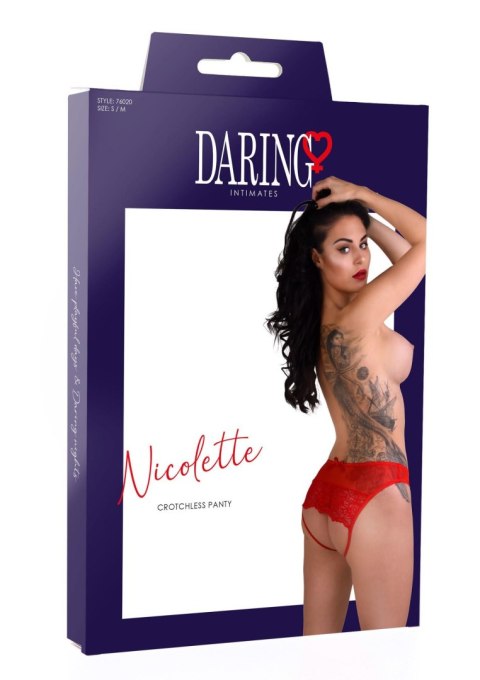 Nicolette crotchless panty Red Daring Intimates
