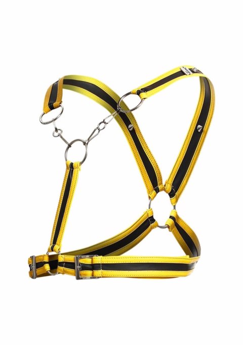 DNGEON Cross Chain Harness Yellow MOB Eroticwear