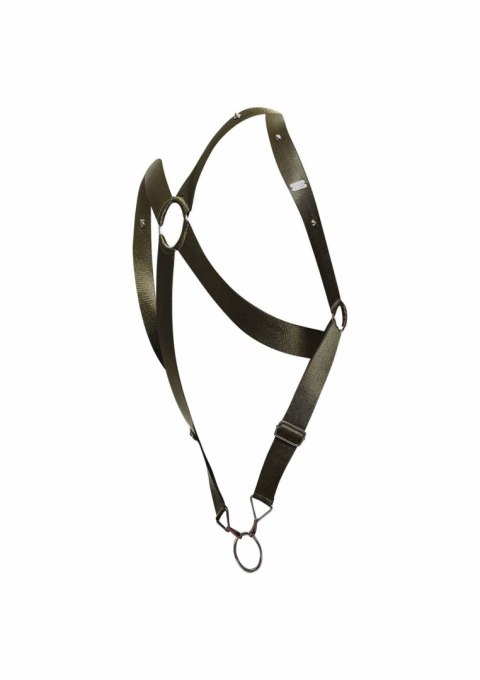 DNGEON Crossback Harness Green MOB Eroticwear