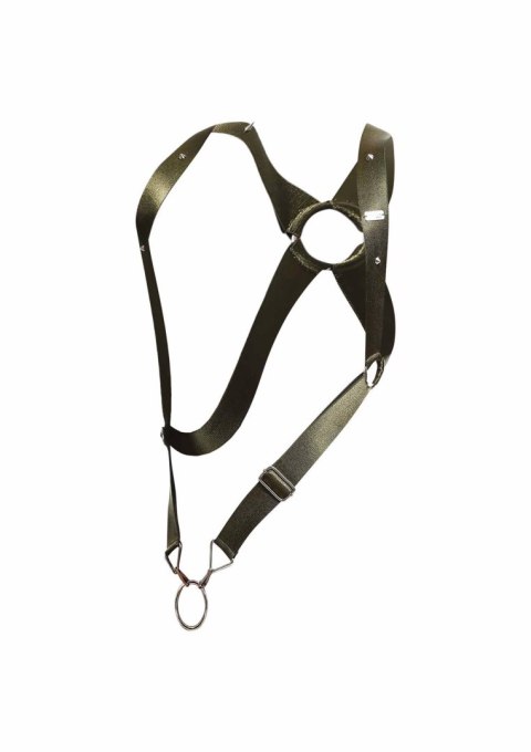 DNGEON Crossback Harness Green MOB Eroticwear