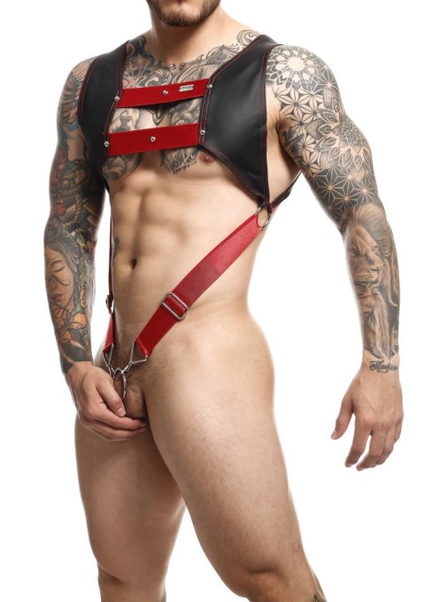 DNGEON Top Cockring Harness Red MOB Eroticwear DNGEON Top Cockring Harness Red MOB Eroticwear