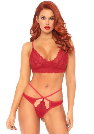 Lace bralette and thong Red Leg Avenue