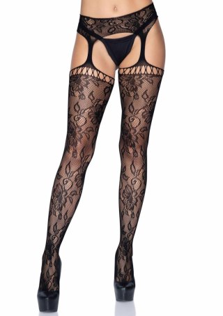 Lace garter belt stockings Black Leg Avenue