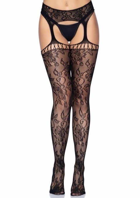 Lace garter belt stockings Black Leg Avenue
