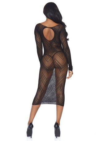 Long sleeved body con dress Black Leg Avenue