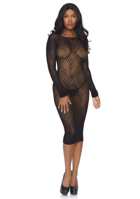 Long sleeved body con dress Black Leg Avenue Long sleeved body con dress Black Leg Avenue