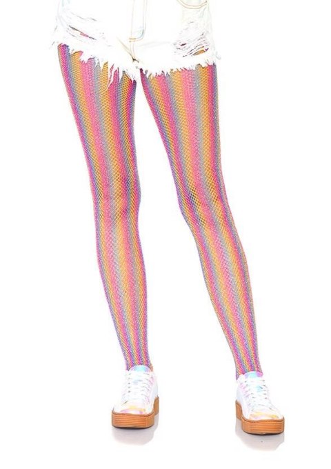 Lurex rainbow fishnet tights Pink Leg Avenue Lurex rainbow fishnet tights Pink Leg Avenue