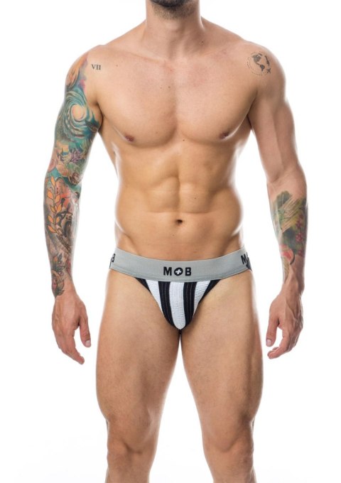 MOB Stripe Classic Jock White MOB Eroticwear MOB Stripe Classic Jock White MOB Eroticwear