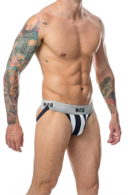 MOB Stripe Classic Jock White MOB Eroticwear MOB Stripe Classic Jock White MOB Eroticwear