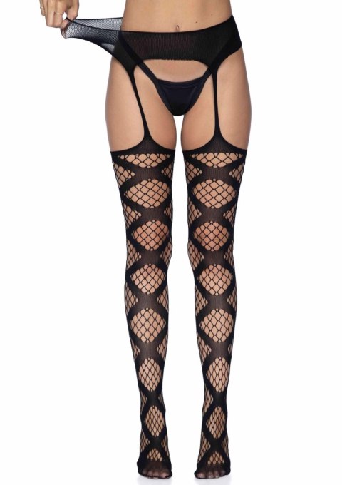 Net garter belt stockings Black Leg Avenue