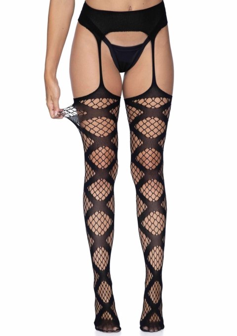 Net garter belt stockings Black Leg Avenue