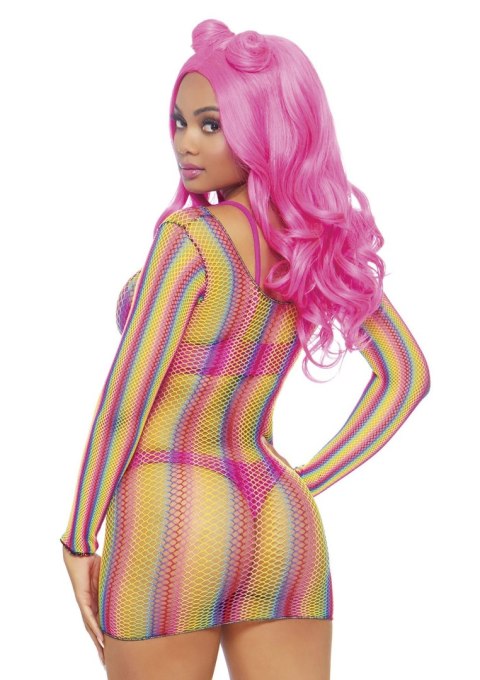 Rainbow fishnet mini dress Multicolor Leg Avenue Rainbow fishnet mini dress Multicolor Leg Avenue