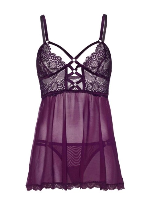 Sheer lace babydoll and string Purple Leg Avenue Sheer lace babydoll and string Purple Leg Avenue