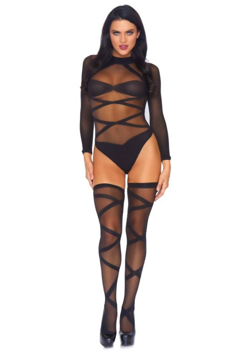 Bodysuit And Thigh Highs Black Leg Avenue Bodysuit And Thigh Highs Black Leg Avenue
