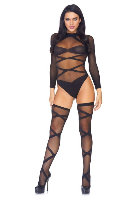 Bodysuit And Thigh Highs Black Leg Avenue Bodysuit And Thigh Highs Black Leg Avenue