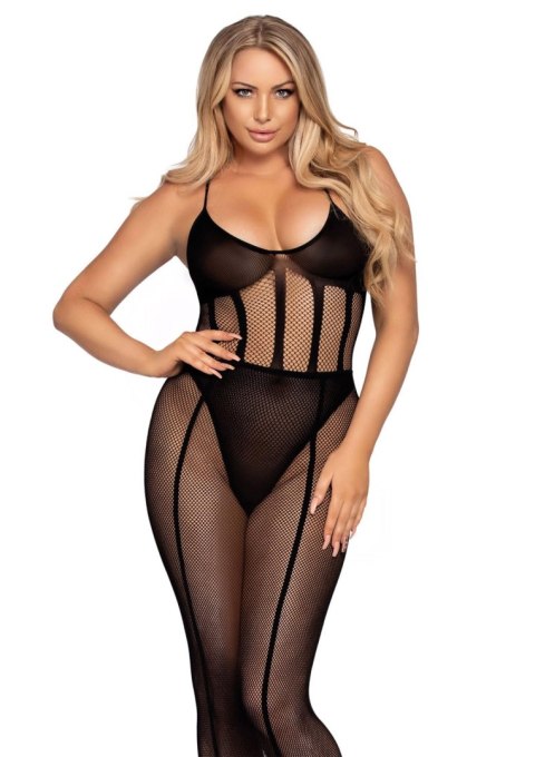 Bodysuit & Matching Skirt Black Leg Avenue