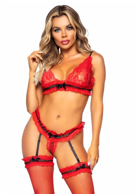 Bra, panty and stockings set Red Leg Avenue Bra, panty and stockings set Red Leg Avenue