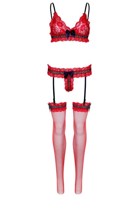 Bra, panty and stockings set Red Leg Avenue Bra, panty and stockings set Red Leg Avenue