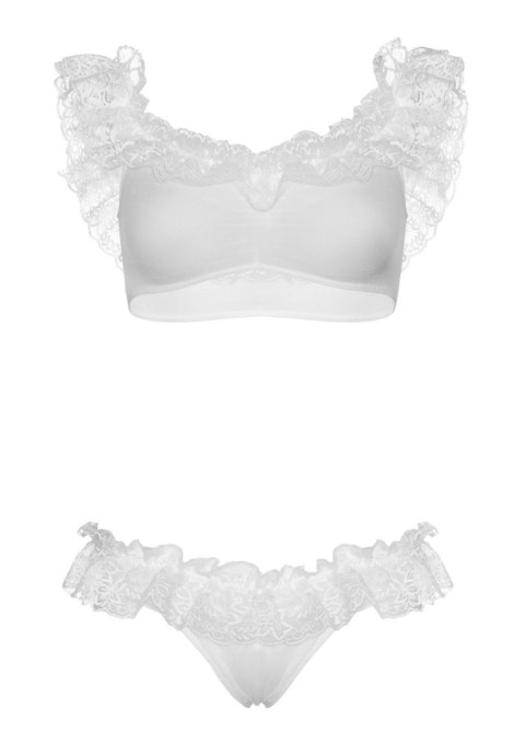 Lace ruffle crop top and panty White Leg Avenue Lace ruffle crop top and panty White Leg Avenue