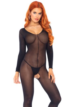 Long Sleeves Bodystocking Black Leg Avenue