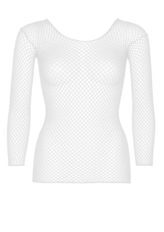 Long Sleeves Fishnet Top White Leg Avenue