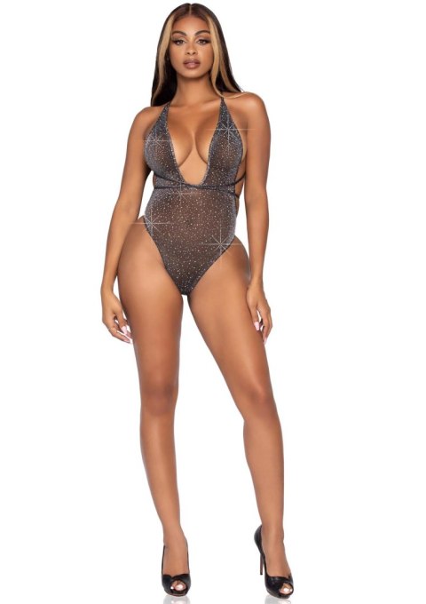 Lurex & rhinestone teddy Black Leg Avenue