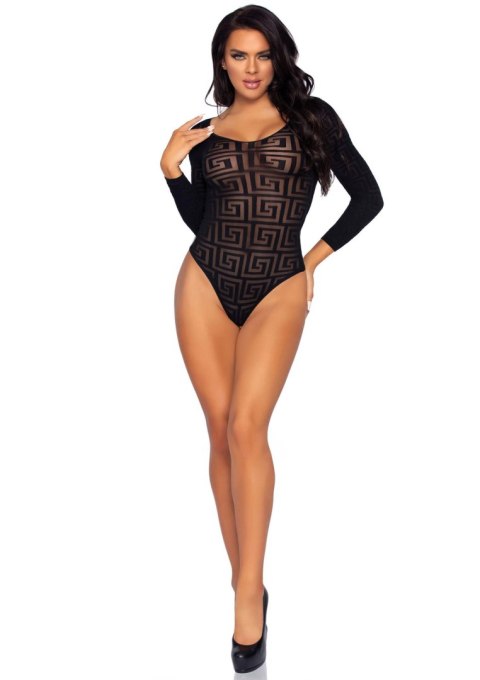 Mosaic Snap Crotch Bodysuit Black Leg Avenue Mosaic Snap Crotch Bodysuit Black Leg Avenue