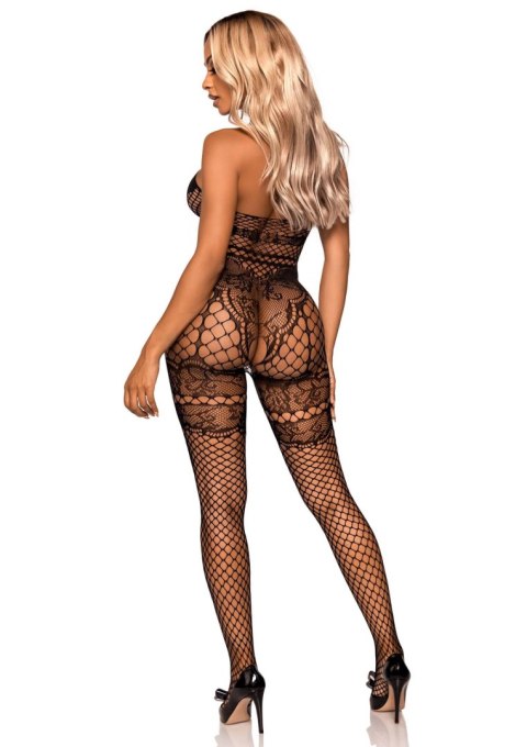 Net halter bodystocking Black Leg Avenue