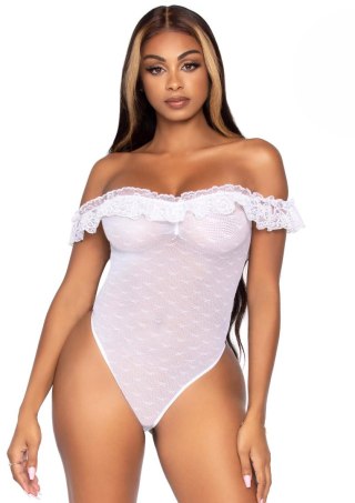 Off the shoulder teddy White Leg Avenue