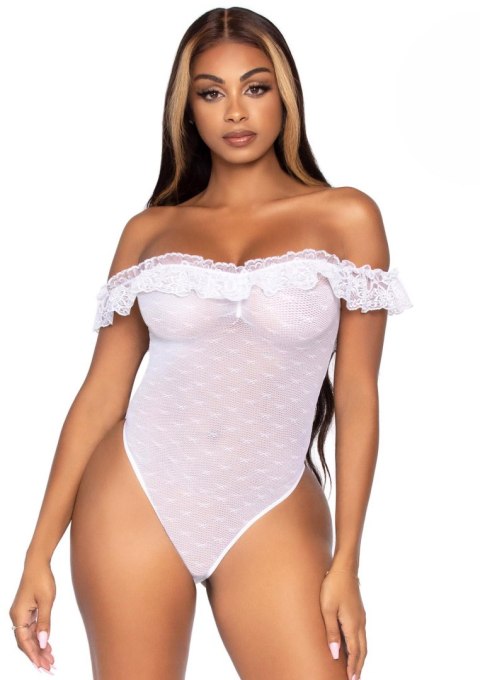 Off the shoulder teddy White Leg Avenue