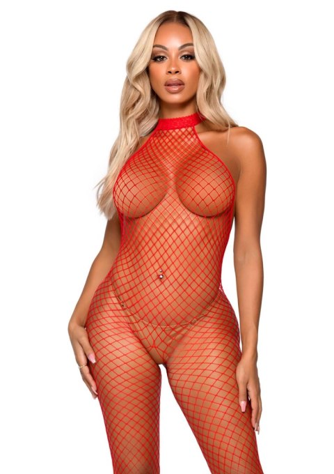 Racer neck bodystocking Red Leg Avenue