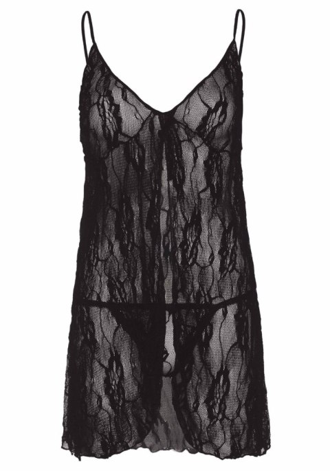 Romantic Babydoll & G-String Black Leg Avenue Romantic Babydoll & G-String Black Leg Avenue