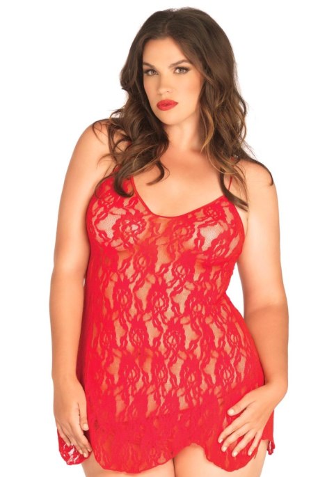 Rose Lace Flair Chemise Red Leg Avenue Rose Lace Flair Chemise Red Leg Avenue